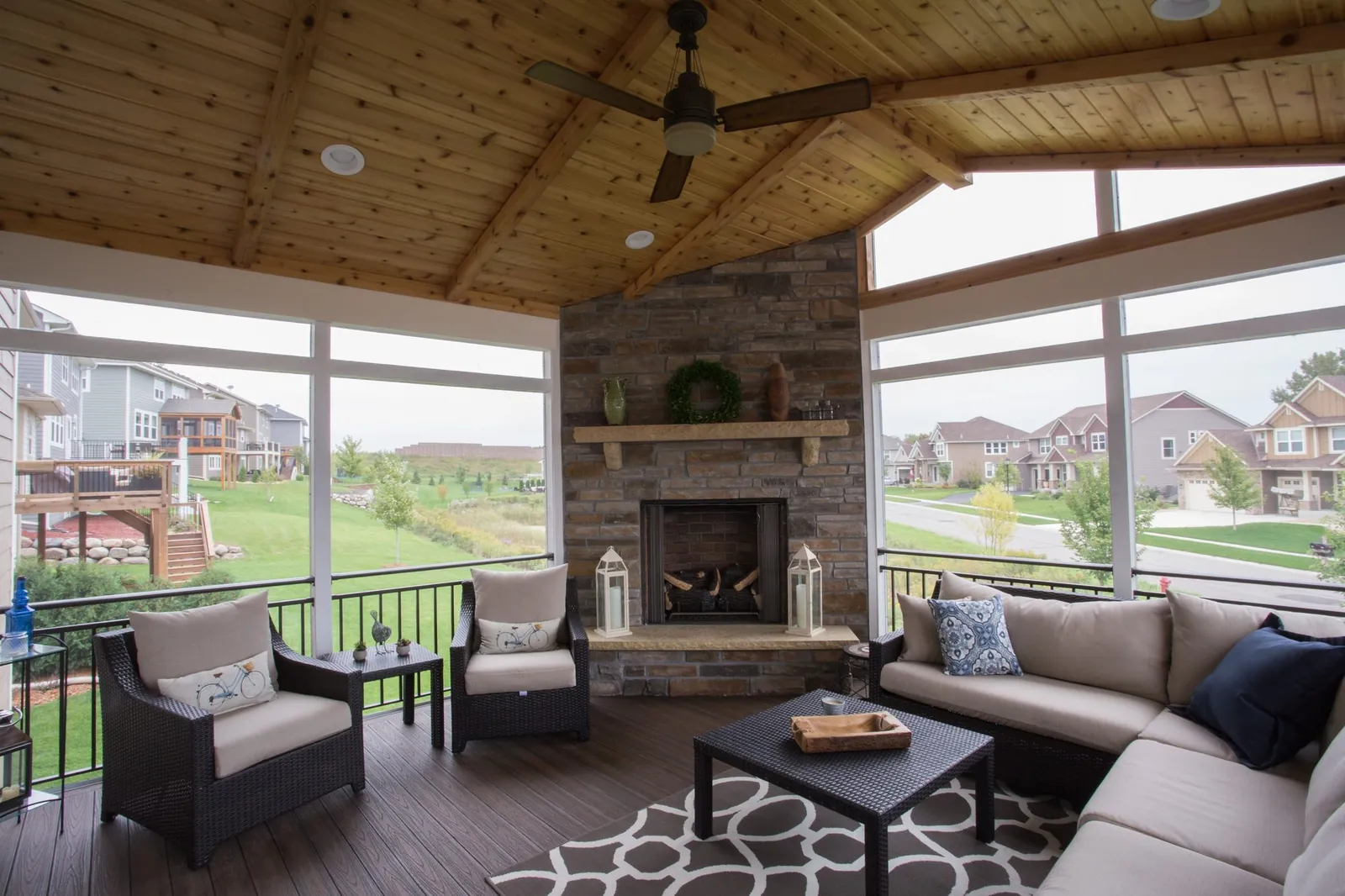 Porch construction project by BN Builders