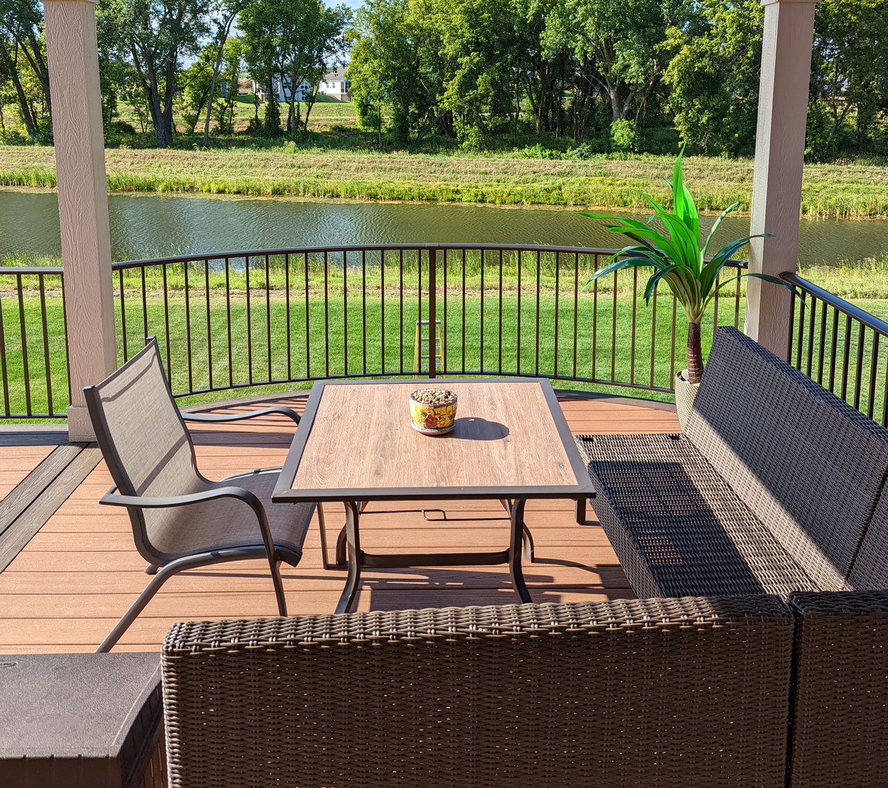 Covered deck project by BN Builders