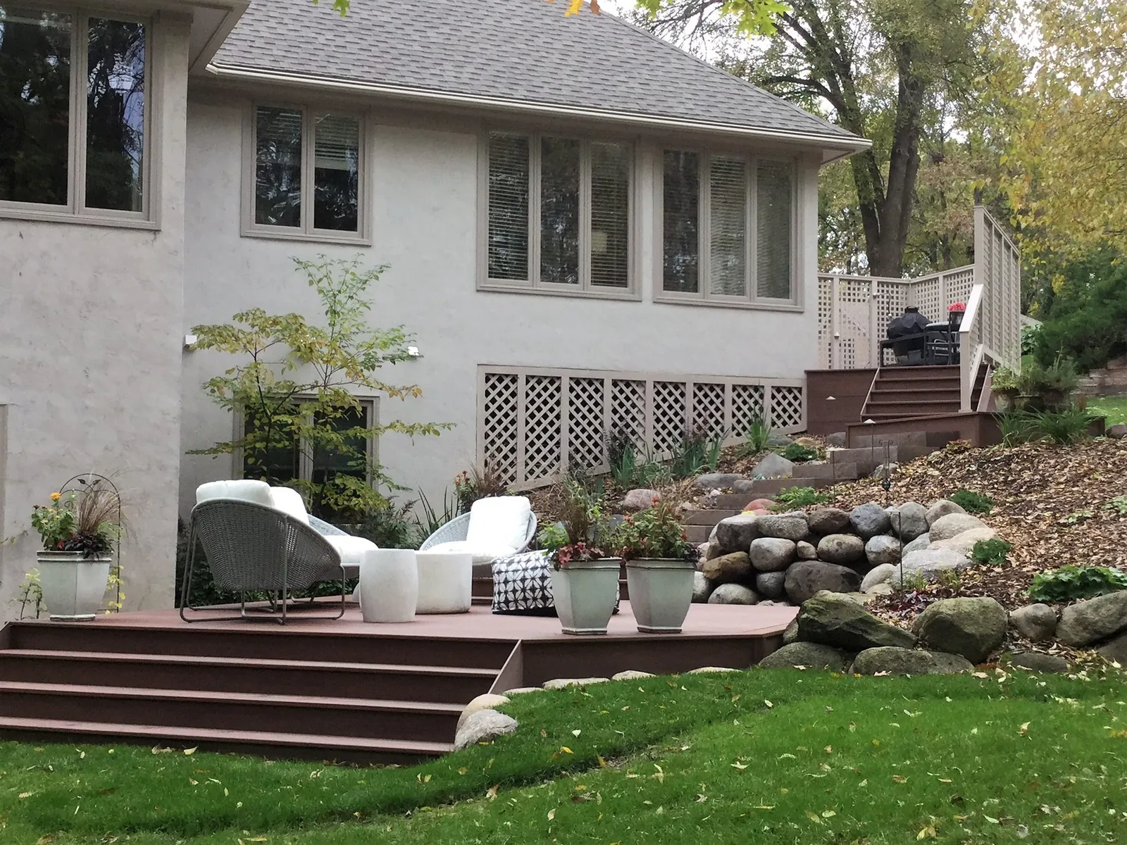 Timbertech mahogany after wayzata MN by BN Builders