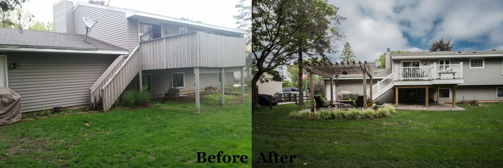Trex deck before after lakeville MN by BN Builders