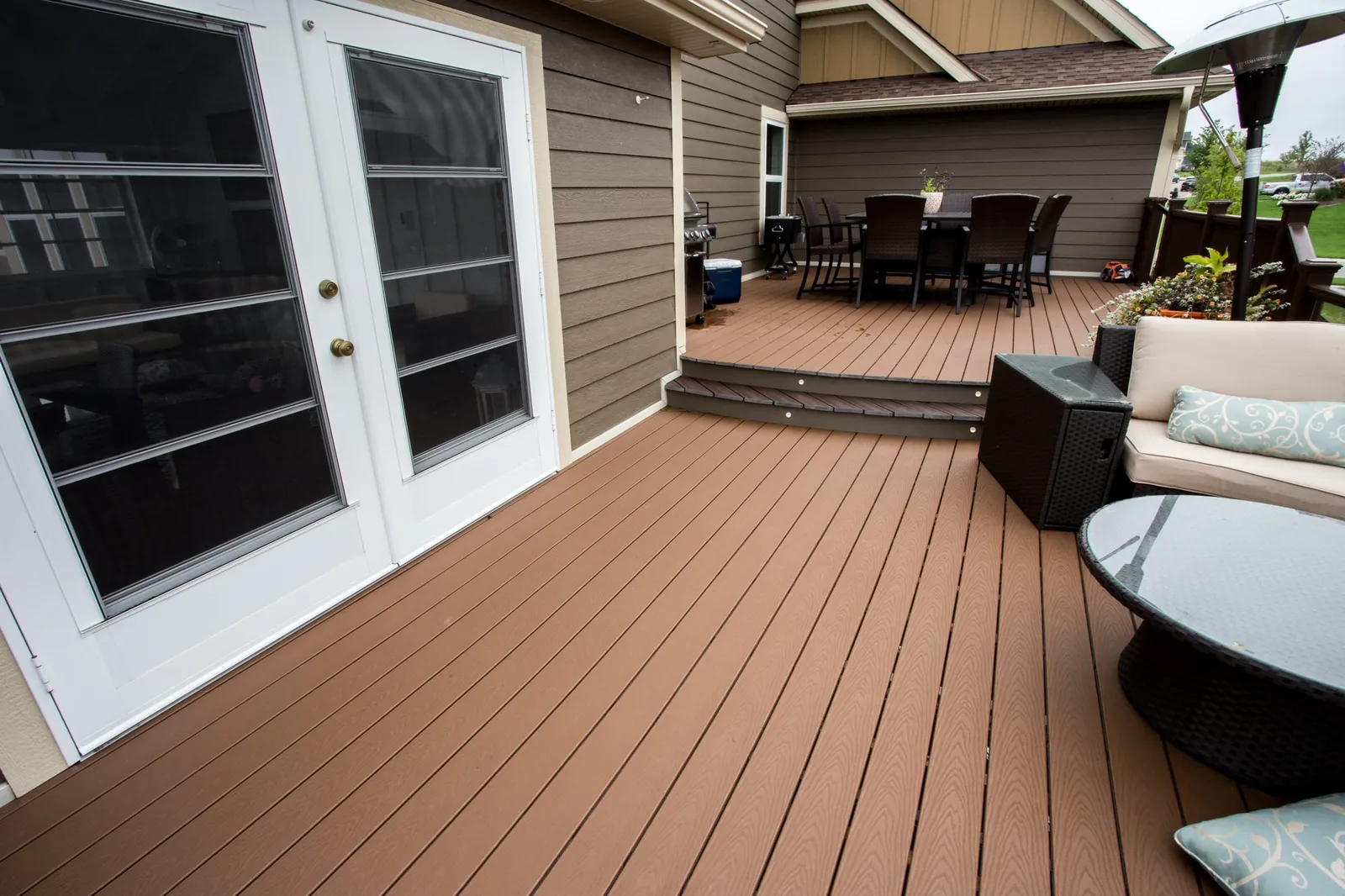 Trex deck porch addition after chanhassen MN by BN Builders